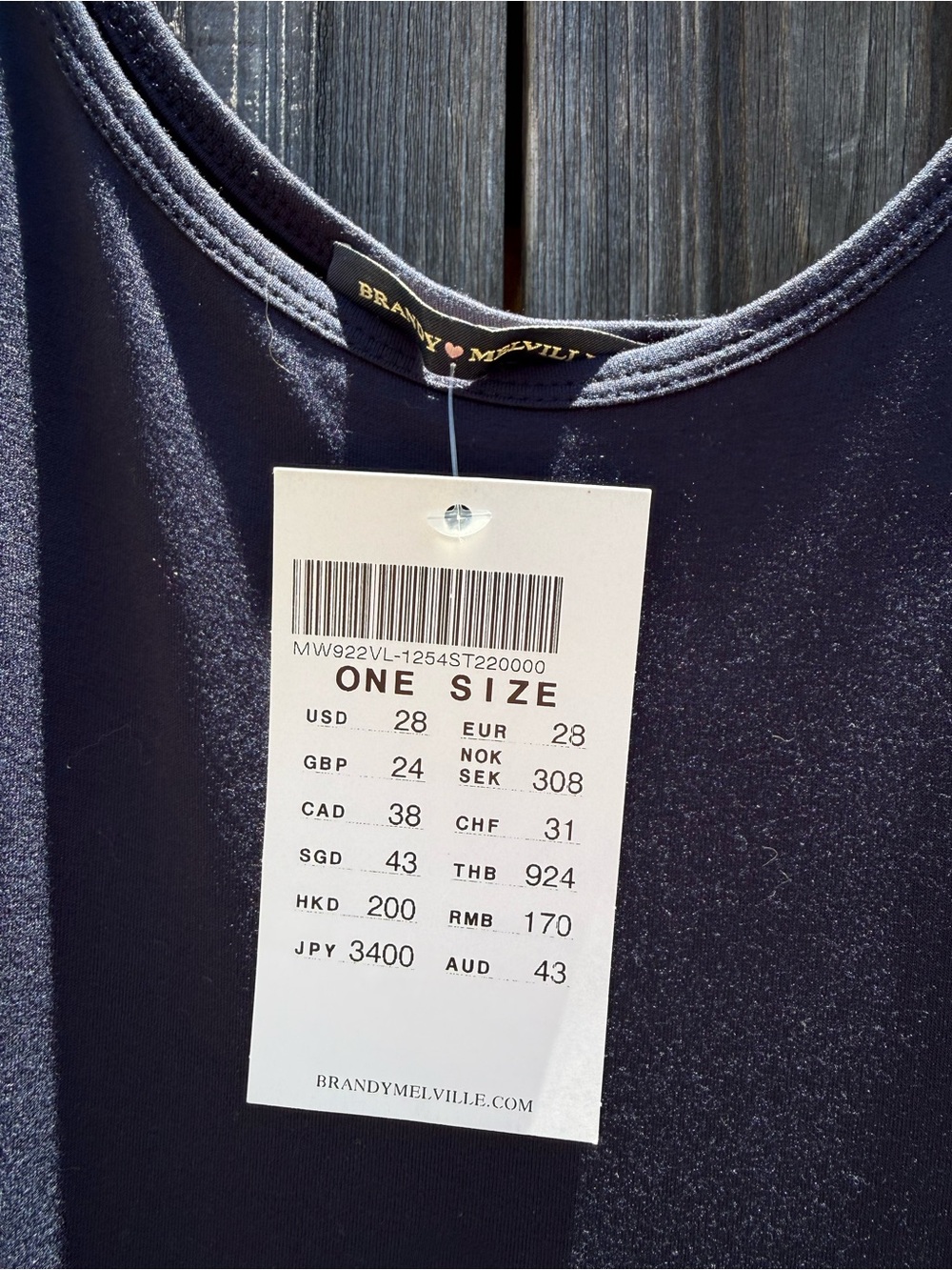 NWT Brandy Melville Navy Slim Slip Maxi Dress - Picture 4 of 7